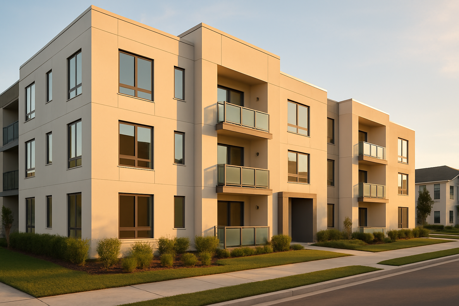 Real estate investor financing with rental property exterior