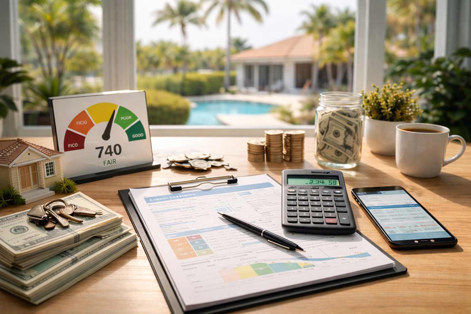 Florida home buying credit score requirements and mortgage qualification