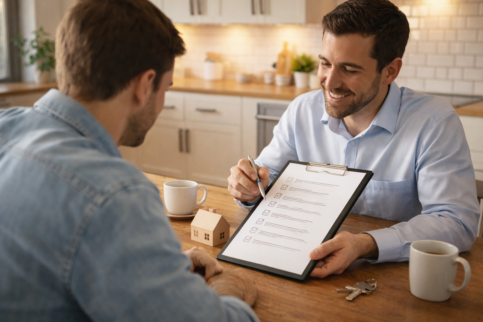 Homebuyer reviewing questions to ask a mortgage broker before getting pre approved