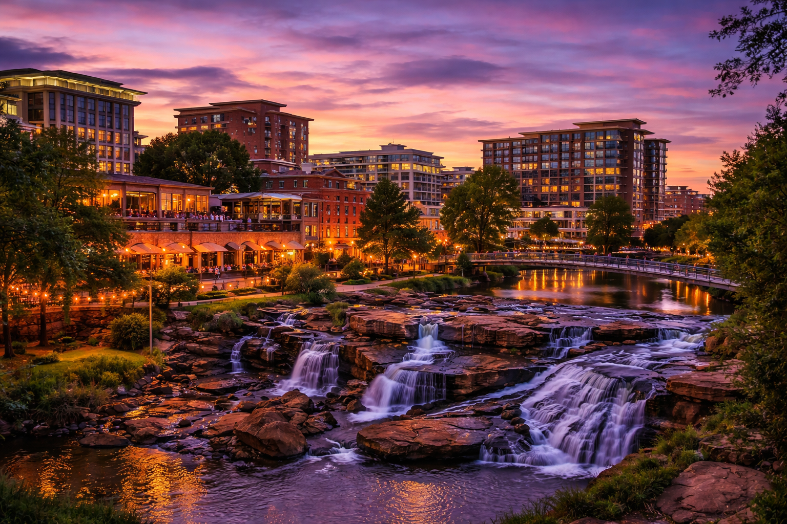 Greenville South Carolina downtown falls park real estate investment properties