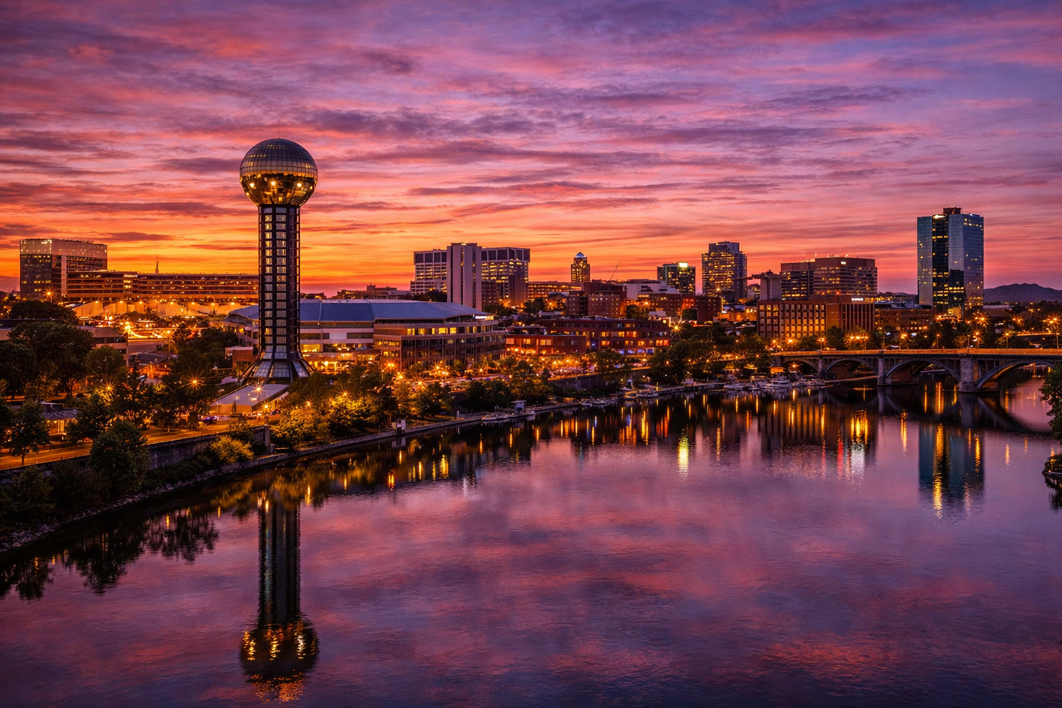 Knoxville Tennessee skyline smoky mountains real estate investment properties