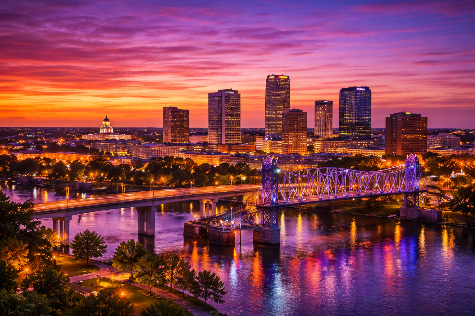 Little Rock Arkansas skyline residential homes real estate investment properties