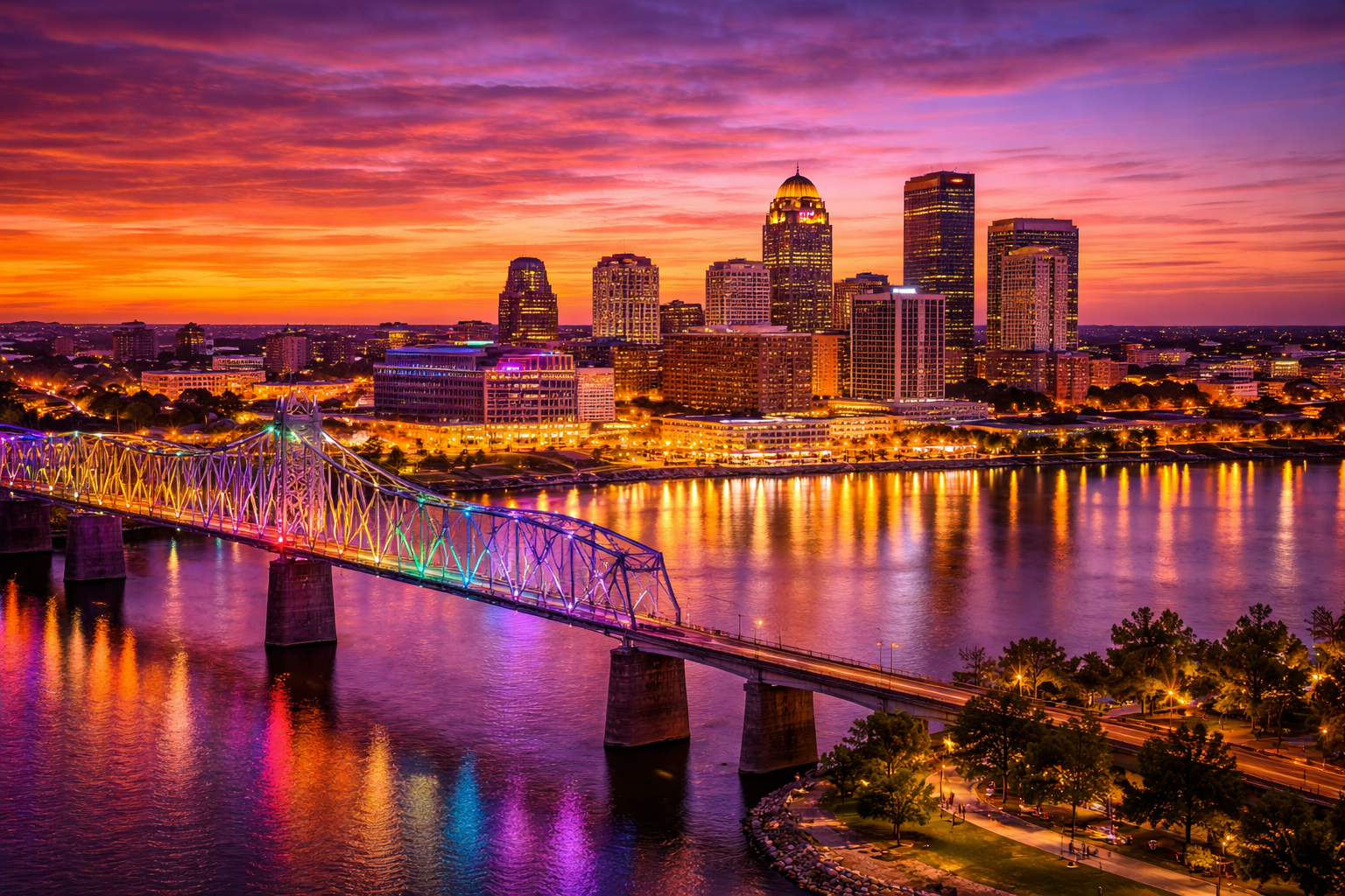 Louisville Kentucky skyline residential homes real estate investment properties