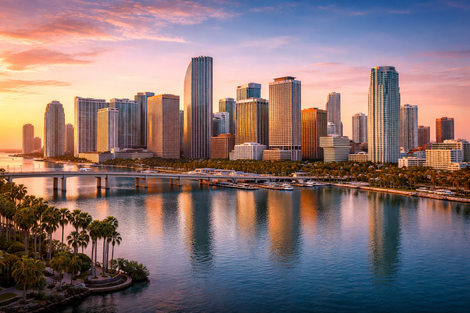 Miami Florida skyline waterfront real estate investment