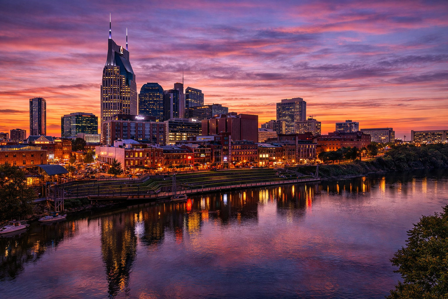 Nashville Tennessee skyline downtown real estate investment properties