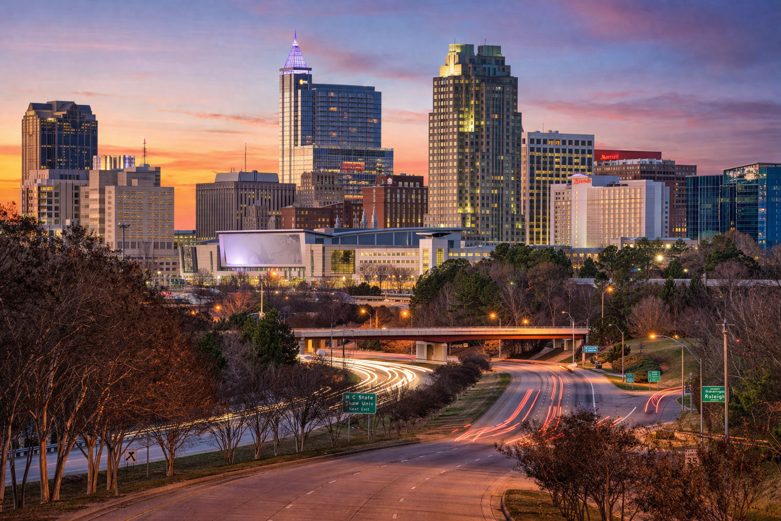 Raleigh North Carolina skyline research triangle real estate investment properties