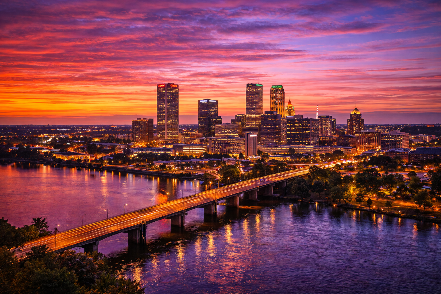 Tulsa Oklahoma skyline residential homes real estate investment properties