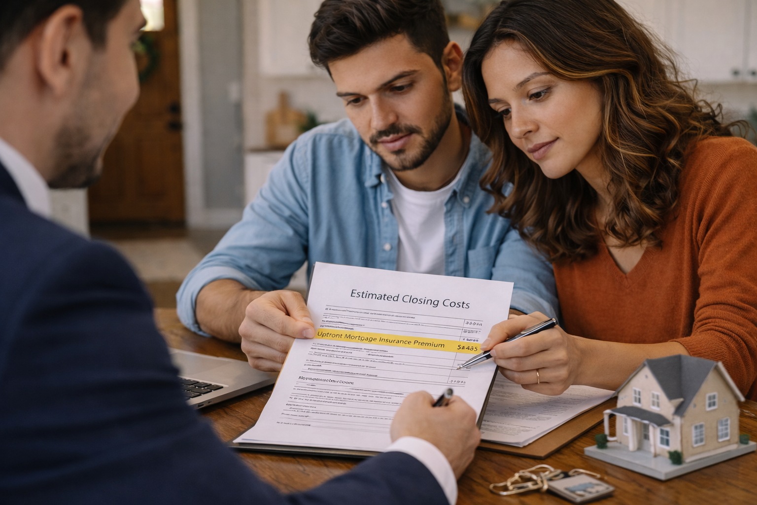 FHA upfront MIP loan cost and mortgage closing paperwork