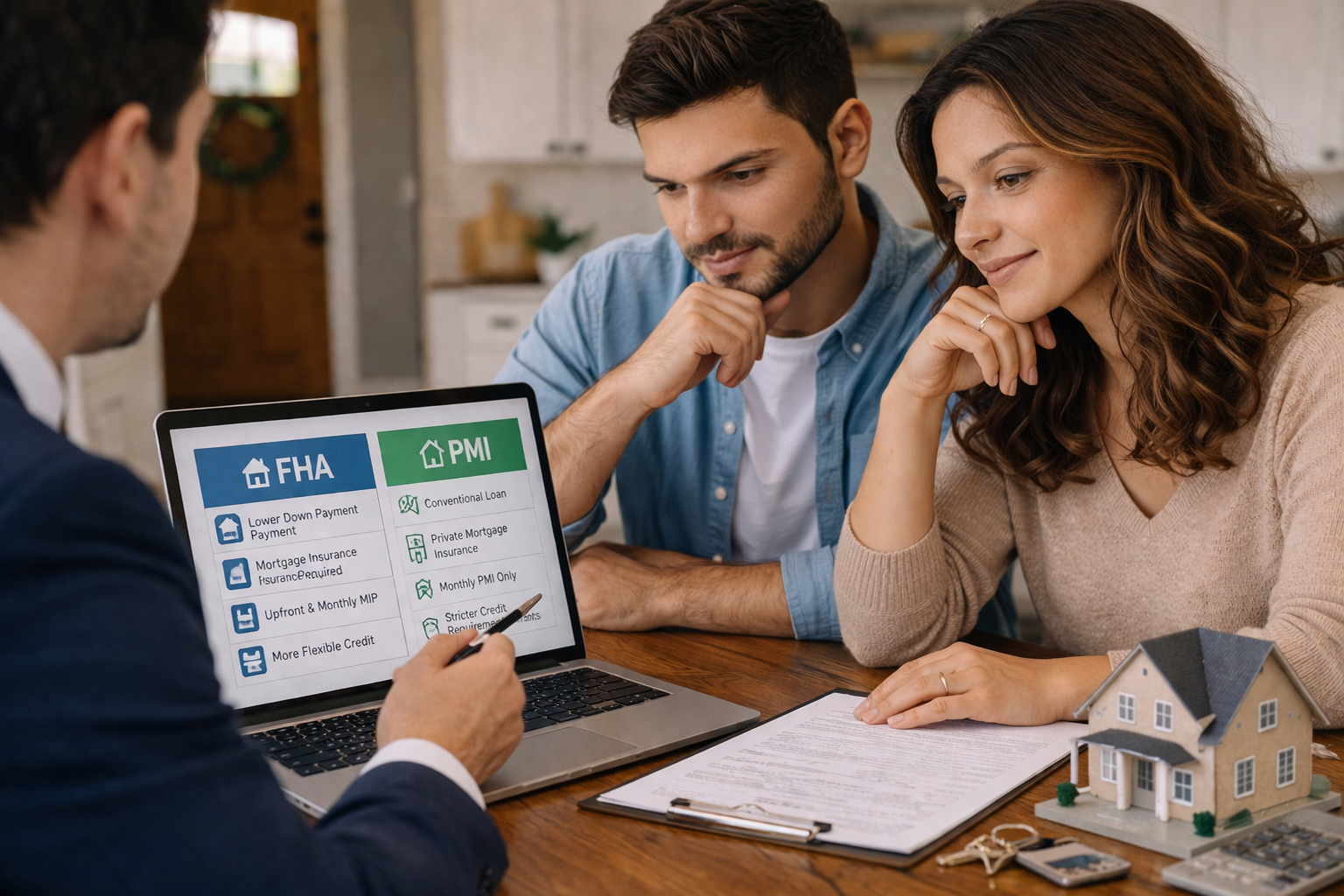 Comparison of FHA mortgage insurance versus conventional PMI