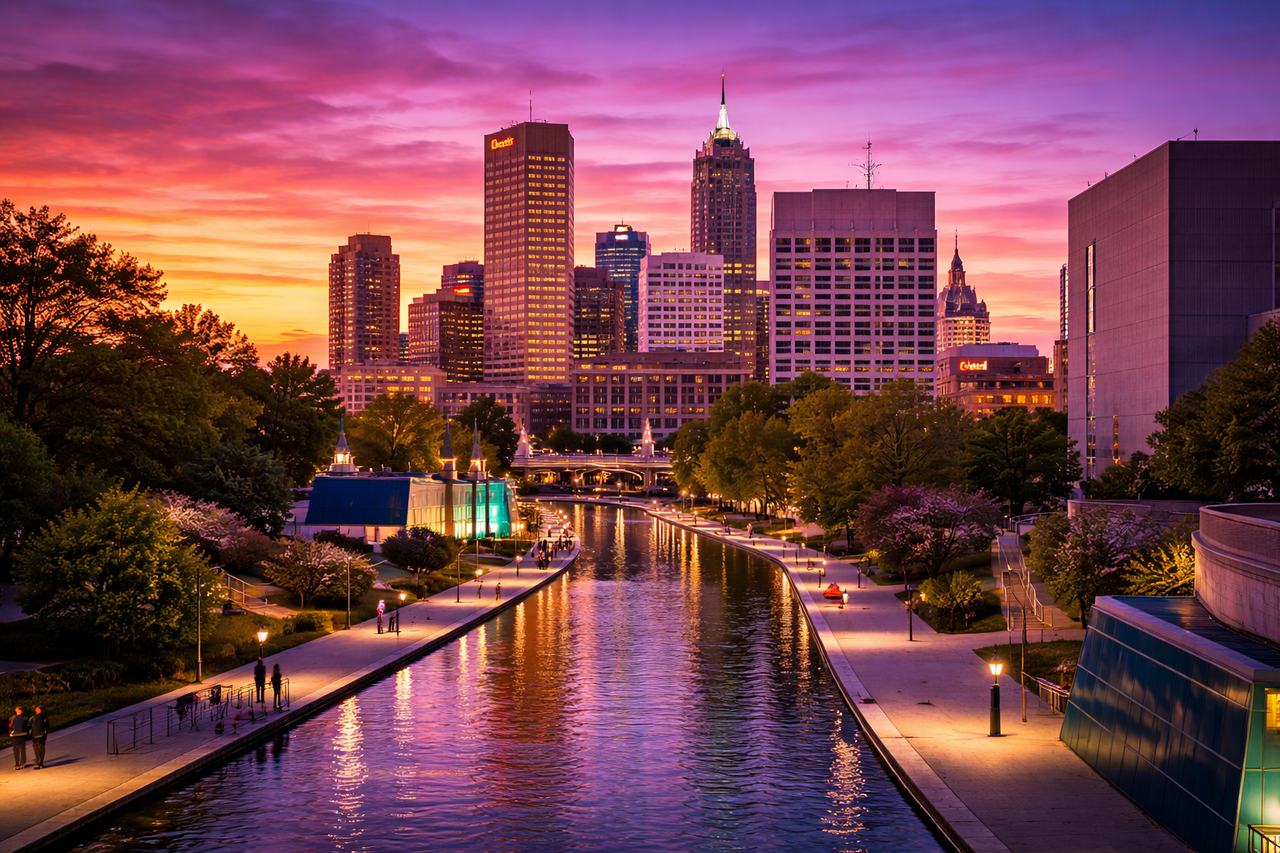 Indianapolis Indiana skyline residential neighborhoods real estate investment properties