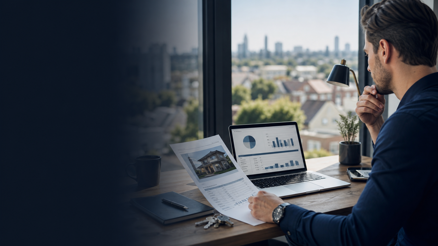 Investor reviewing rental property numbers for a DSCR loan pre-approval