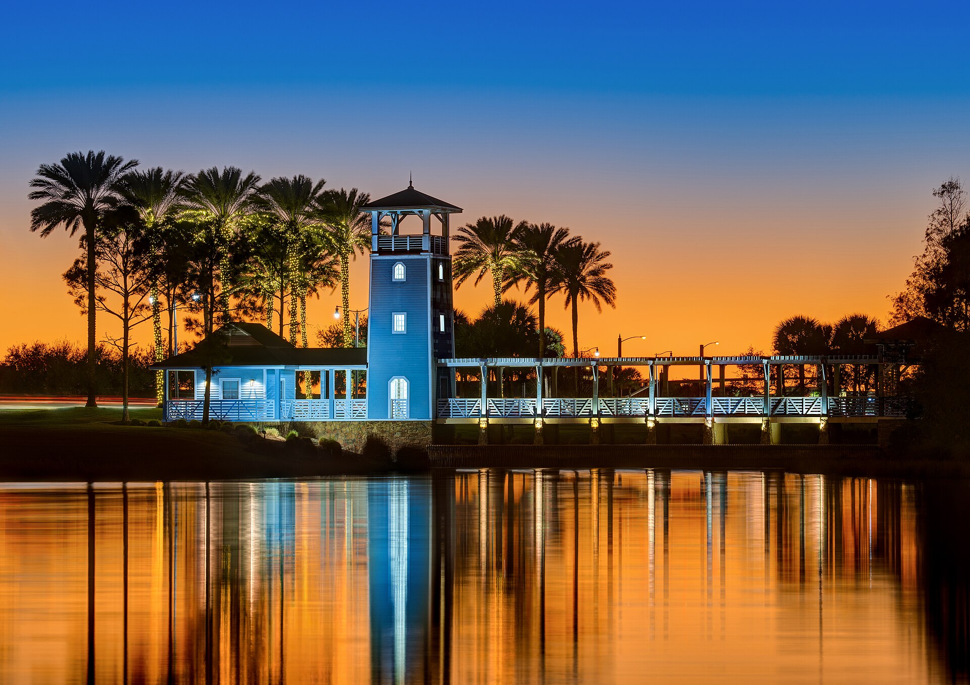 Lake Tradition at twilight in Port St. Lucie, Florida
